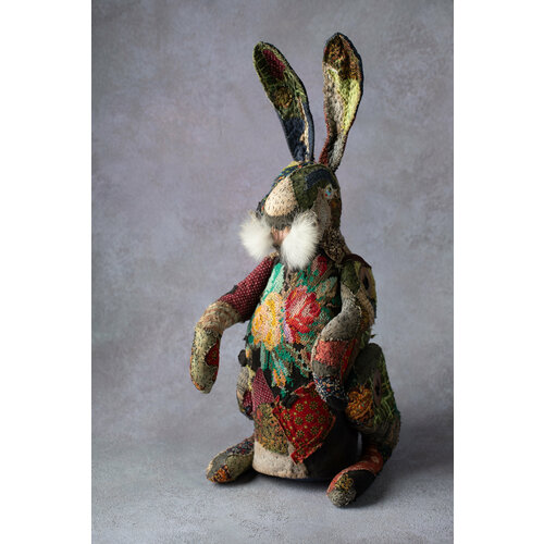 фото Авторская кукла "заяц мистер банни" ручная работа, интерьерная кукольная коллекция натальи кондратовой