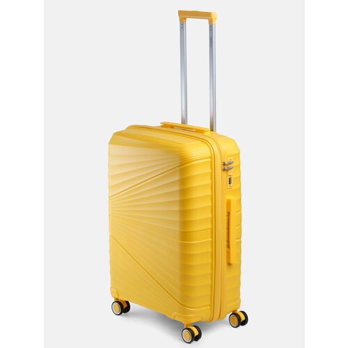 Чемодан Impreza, 77 л, размер M, желтый чемодан impreza 79 л размер m желтый