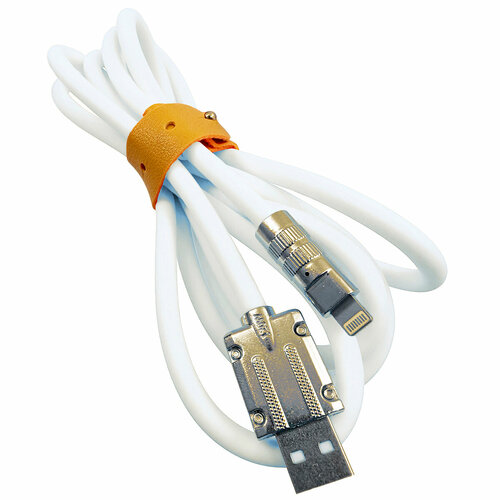Кабель Lightning для быстрой зарядки телефона Quick Charge, 1 метр / белый провод для айфона кабель зарядки телефона и беспроводных наушников айпад 1 метра 6а