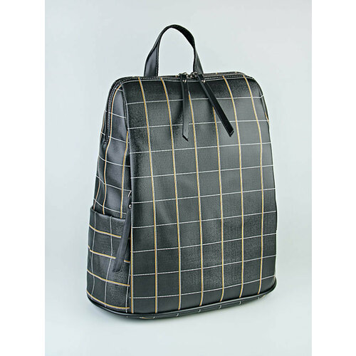 фото Рюкзак повседневный женский, кожаный, городской, на молнии, внутренний карман, регулируемый ремень, черный ryzenbaks