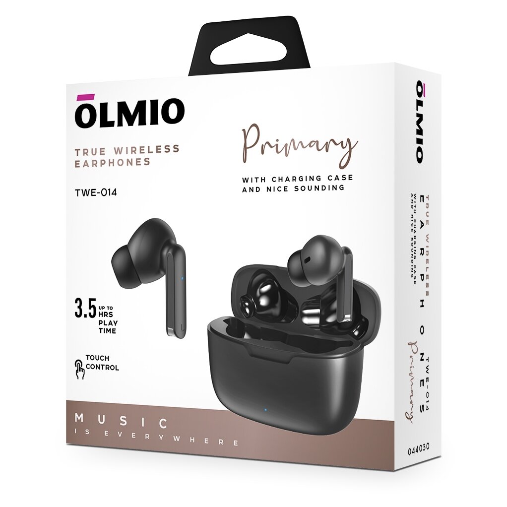 Наушники Olmio 044030 TWE-14 True Wireless черные - фото №20