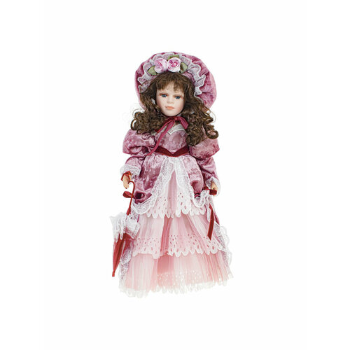 фарфоровая коллекционная кукла в фиолетовом платье Кукла коллекционнаяKupiOn Татьяна, фарфоровая, 45 см