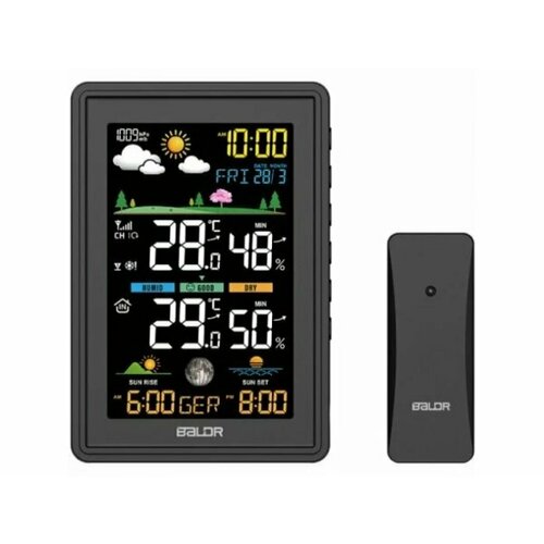 Беспроводная метеостанция Baldr WS0360BL1 черный с функцией отображения давления 459000₽