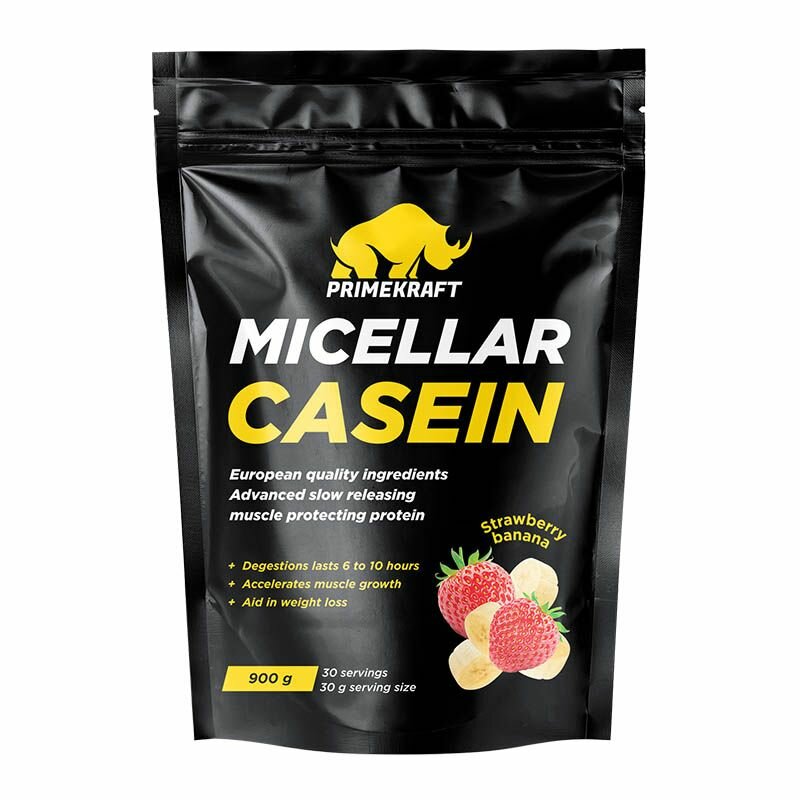 Протеин Micellar Casein 900 г, вкус: клубника-банан