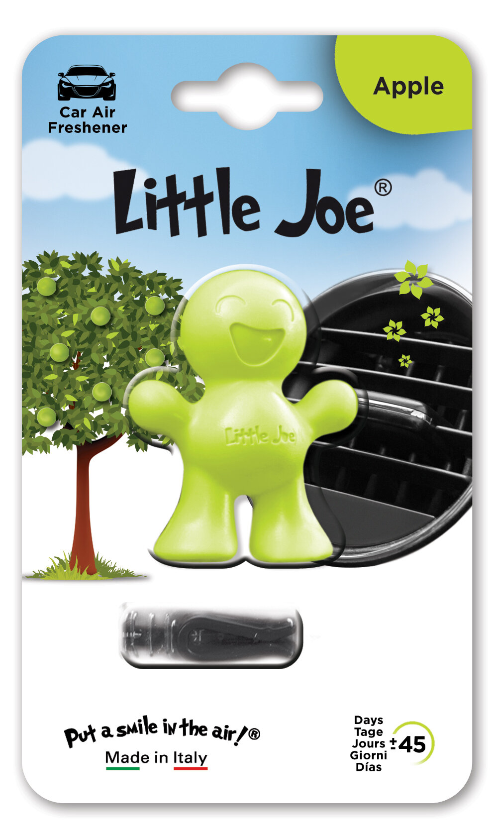 Ароматизатор в дефлектор улыбающийся человечек Little Joe Classic Apple, Яблоко