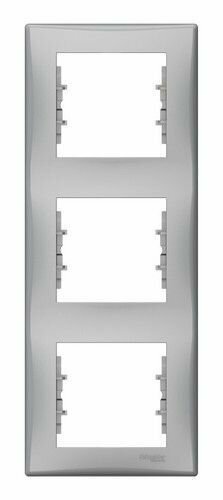 Рамка Schneider Electric 3-поста вертикальная Sedna алюминий SDN5801360