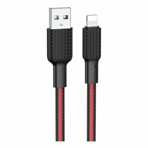 Дата-кабель Hoco X69 USB-Lightning, 1 м, черный с красным usb дата кабель lightning hoco x14 черный