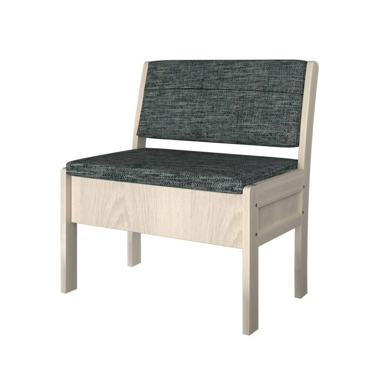 Кухонный диван Боровичи-мебель Этюд облегченный 940 с ящиком Модерн серый/Выбеленная береза 14633