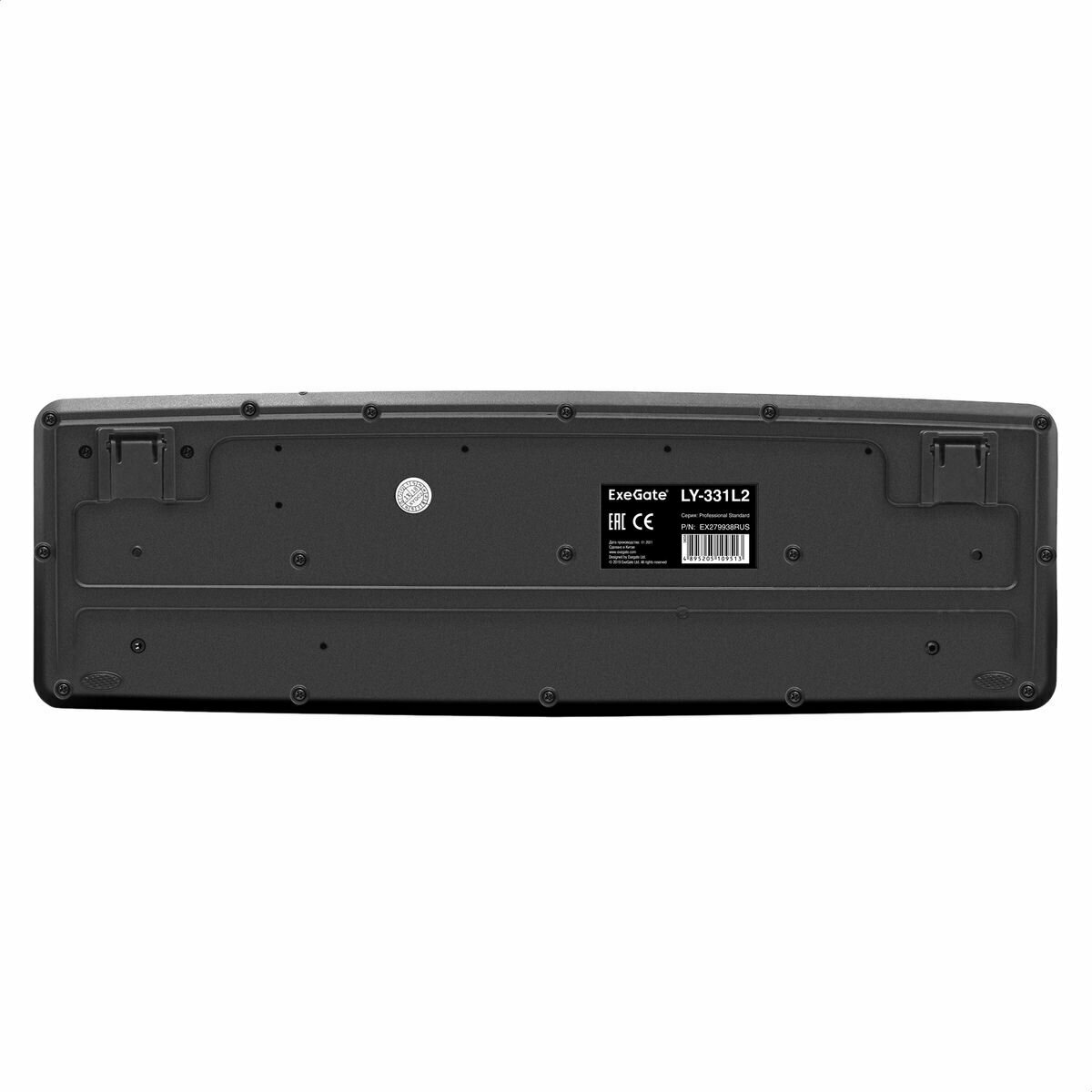 Клавиатура Exegate EX286178RUS USB, 104кл., Enter большой, шнур 2,55м, черная, OEM - фото №9