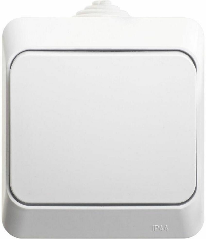 Переключатель проходной 1-кл. ОП Этюд 10А IP44 10AX бел. SE BA10-046B