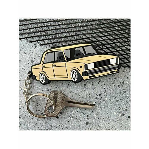 фото Брелок resource stickers, гладкая фактура, lada (ваз), бежевый