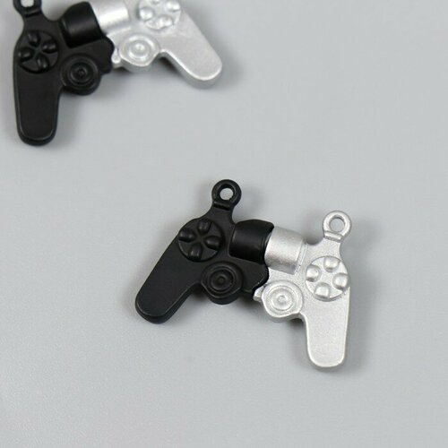Застeжка магнитная металл Джойстик чeрный и серебро 25х18 см 2 шт 41200₽