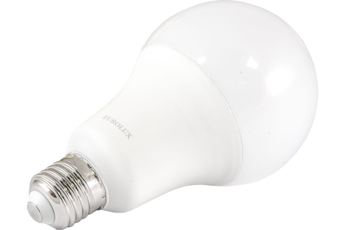 Лампа светодиодная E27, 13 Вт, груша, нейтральный Eurolux LL-E-A80-25W-230-4K-E27