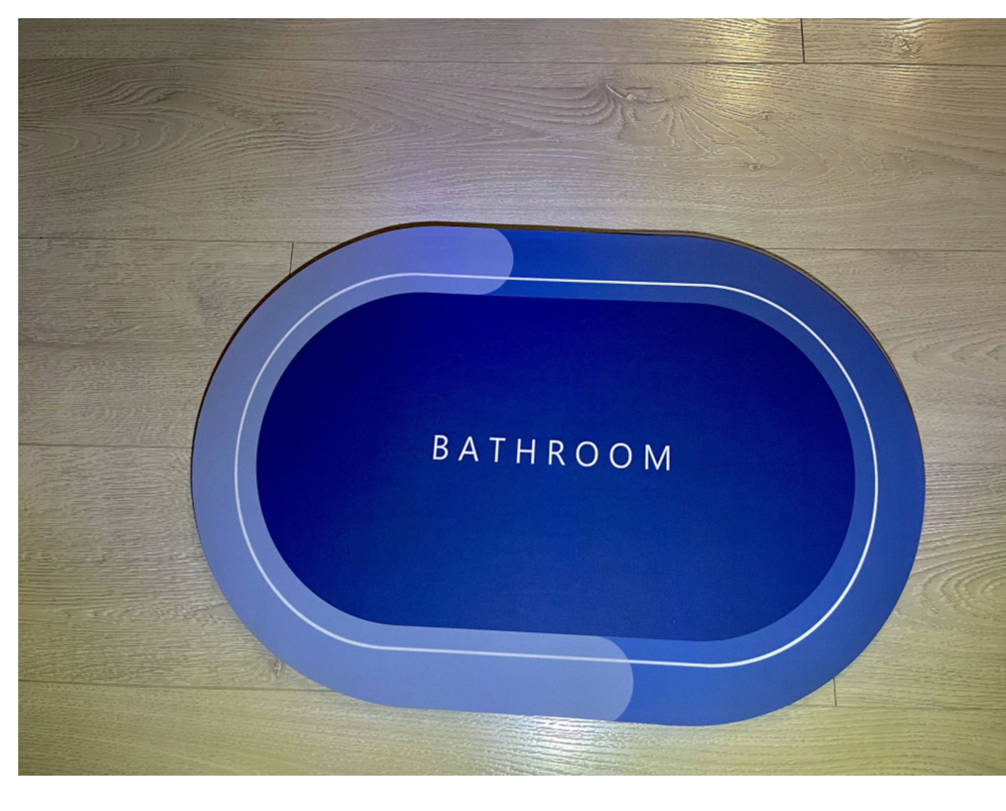 Коврик для ванной комнаты и туалета противоскользящий 60*40см, быстросохнущий, синего цвета