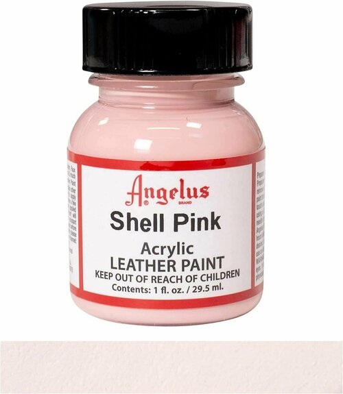 Акриловая художественная краска Angelus для ткани и кожи, Shell pink 191 (нежно-розовый), 29.5 мл