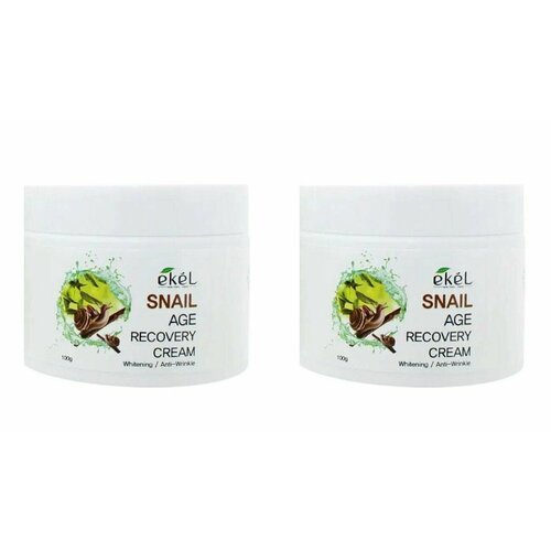 Крем для лица Ekel, Age Recovery Cream Snail, с муцином улитки, 100 мл, 2 уп