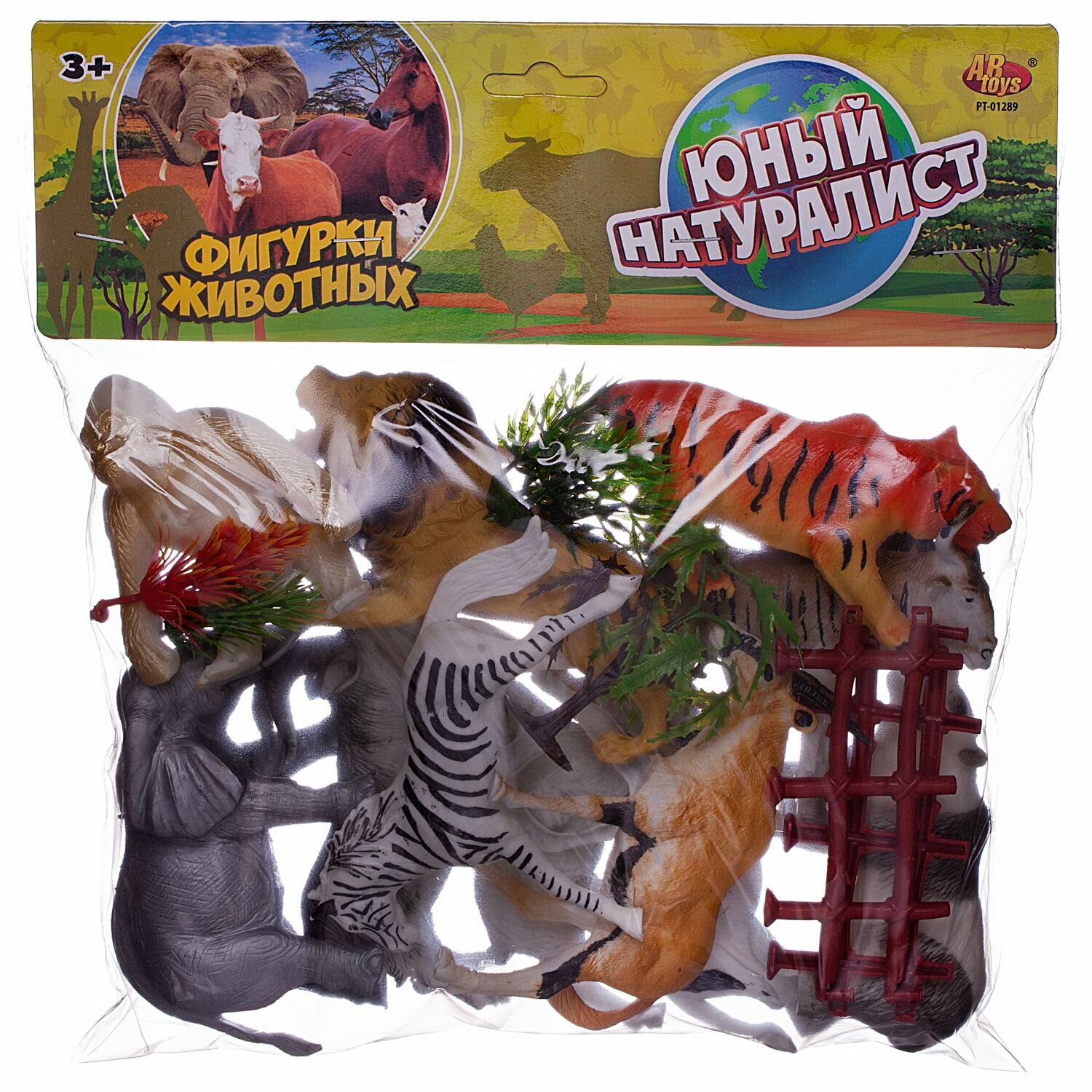 Игровой набор ABtoys Юный натуралист Фигурки животных с акссесуарами, в ассортименте 2 вида PT-01289