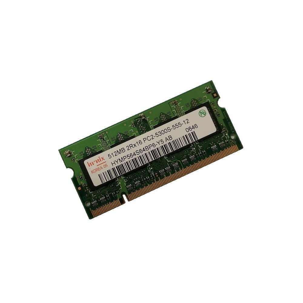 ОЗУ So-Dimm 512Mb PC2-5300, DDR2-667 Hynix HYMP564S64BP6-Y5 AB