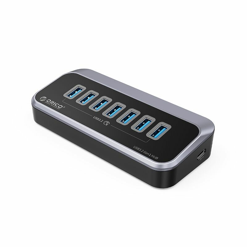 USB-концентратор ORICO 7 USB-A 3.2 Gen1, черный (ORICO-M3U3-7A-10-BK-BP)