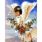 Картина по номерам Богородица 40х50см Paintboy ангел, ангелочек, ребенок, дети - изображение