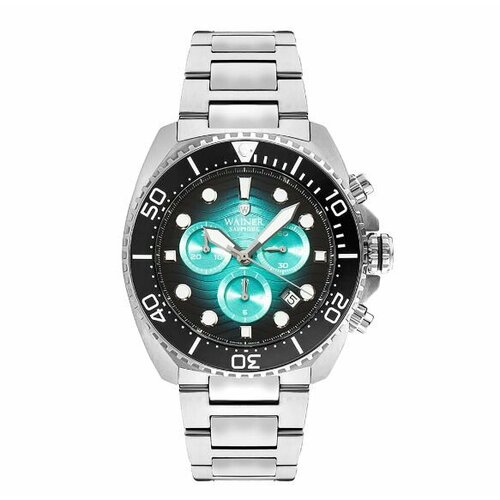фото Наручные часы wainer, бирюзовый, черный