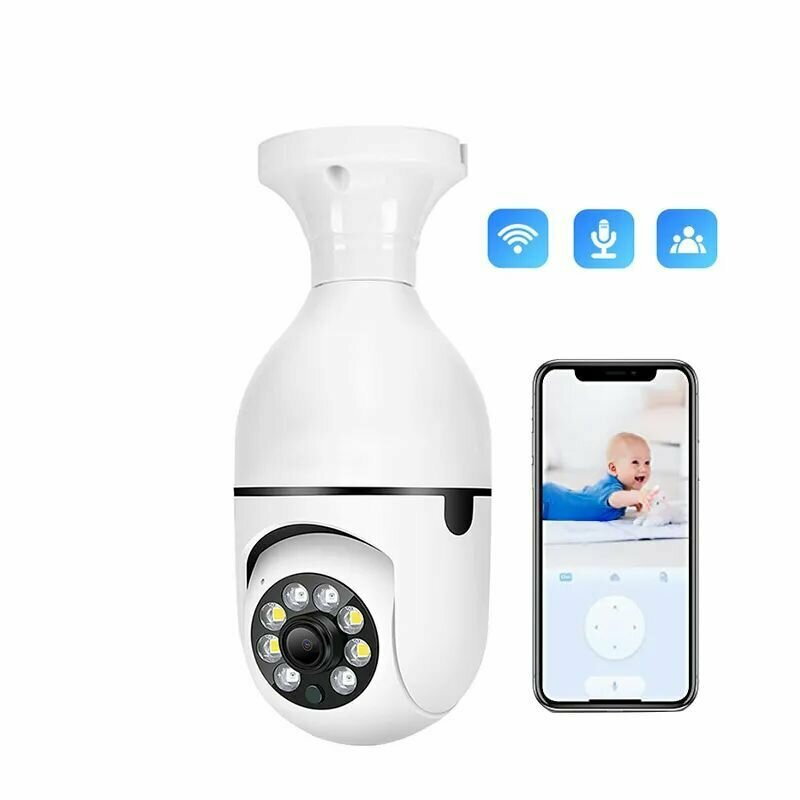 Беспроводная ip камера видеонаблюдения wifi 330 /камера для дома с обзором 360 ночной съемкой и датчиком движения