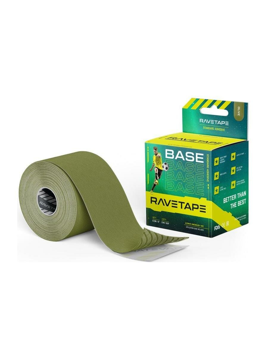 Кинезиотейп RaveTape Base 5×5 Green