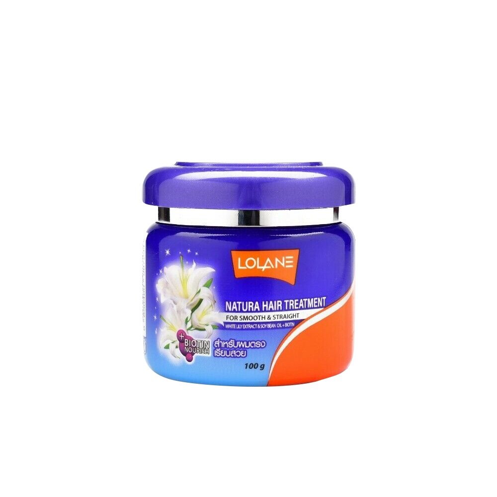 Lolane Маска для гладких и прямых волос с экстрактом белой лилии - White Lily Extract+Soi Bean+Biotin, 100 мл