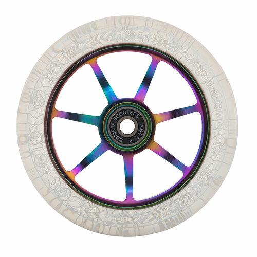 фото Колесо д/сам. комета старт 120/30 прозрачный / неохром