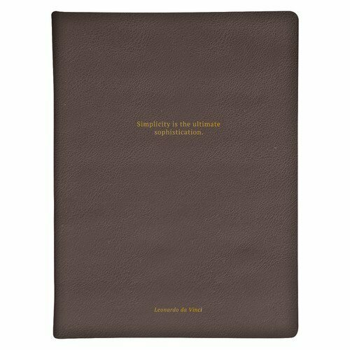 Еженедельник Infolio Leonardo датированный, на 2024 год, 19 х 25 см, 176 страниц, твердый переплет с поролоном, темно-коричневый