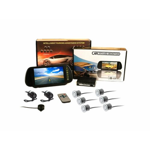 Комплект парктроников Master-Park Mod0416-PZSILVER I33509PA серебряные датчики парковки с двумя камерами шестью датчиками и монитором 1789800₽