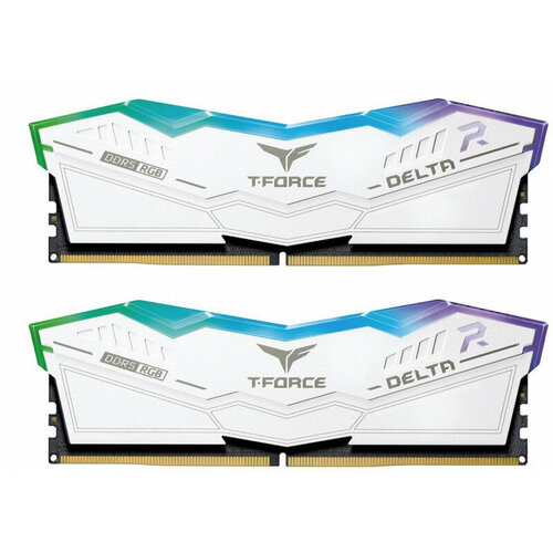 Модуль памяти DDR5 TEAMGROUP T-Force Delta RGB 48GB 2x24GB 7600MHz CL36 36-47-47-84 14V FF4D548G7600HC36EDC01 White 3568600₽