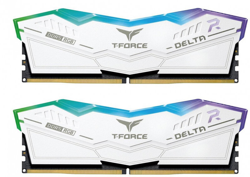 TEAM GROUP Оперативная память TEAM GROUP DDR5 TEAMGROUP T-Force Delta RGB 32GB (2x16GB) 8000MHz CL38 (38-48-48-84) 1.4V White (FF4D532G8000HC38DDC0)