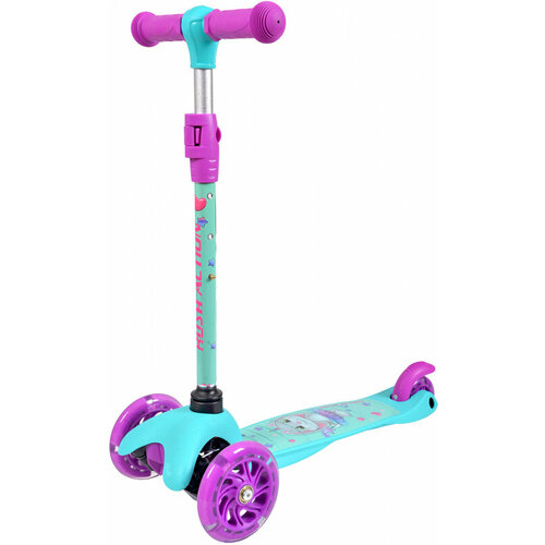 фото Самокат rush action 3-х колёсный s909g rabbit, светящиеся колеса