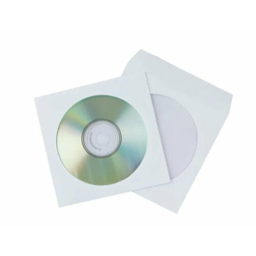 Конверт для CD дисков D2 Tech CDC-2-50, с окном, клей дискрин, 50 шт. конверт hama 00051067 50 шт разноцветный