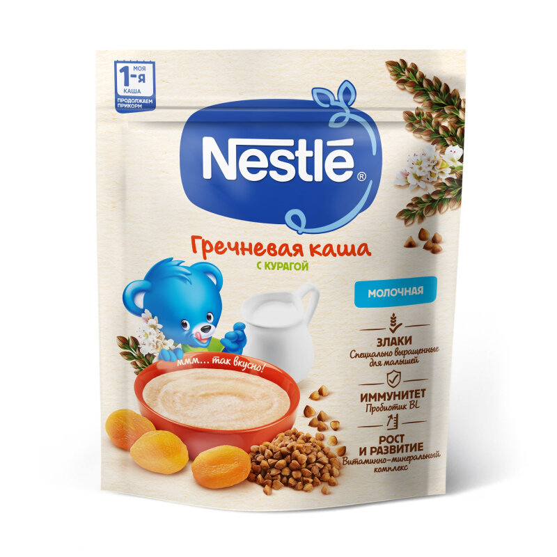 Каша молочная Nestle (Нестле) гречневая с курагой с 5 мес 200 г