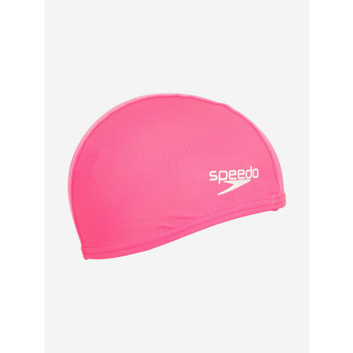 фото Шапочка для плавания детская speedo polyester cap jr (размер 53-58), розовый