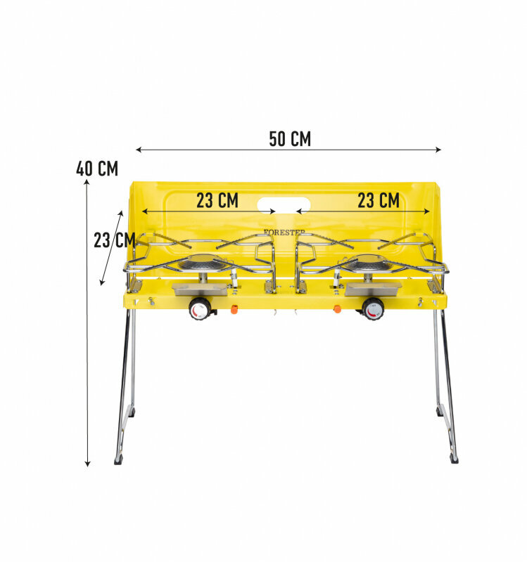 Плита газовая Forester Mobile Camping FORESTER MOBILE туристическая складная 2-х конфорочная с пьезоподжигом