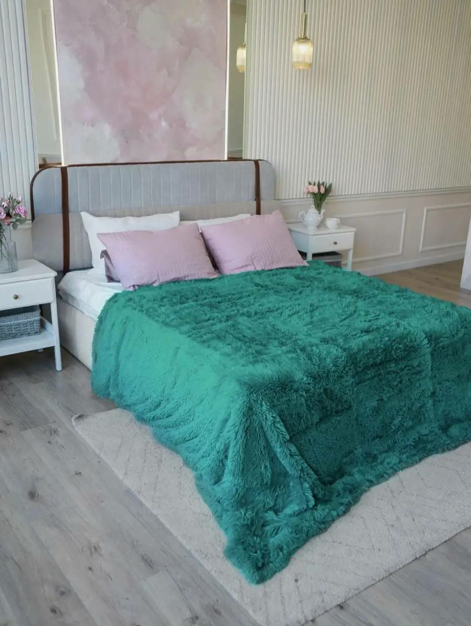 фото Плед Травка Евро 220х240 см, Искусственный мех