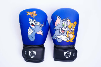 Боксерские детские перчатки Tameez 8oz с принтом Том и Джерри