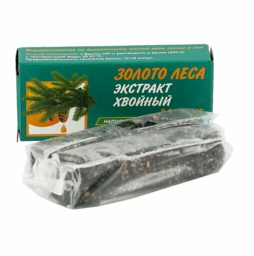 Экстракт хвойный натуральный в брикетах "Золото Леса", 2x50 г