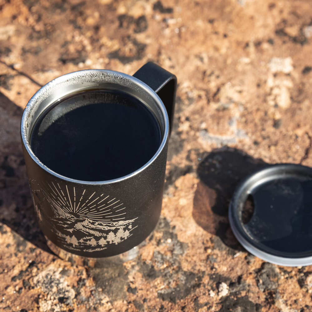 Термокружка Klean Kanteen Camp Mug 12oz (355 мл) Mountain Black - фотография № 12