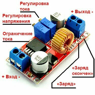 Понижающий DC-DC преобразователь XL4015E1 с регулировкой напряжения и тока, вход 4-35В, выход 1.25 - 32В, ток 0-5.0