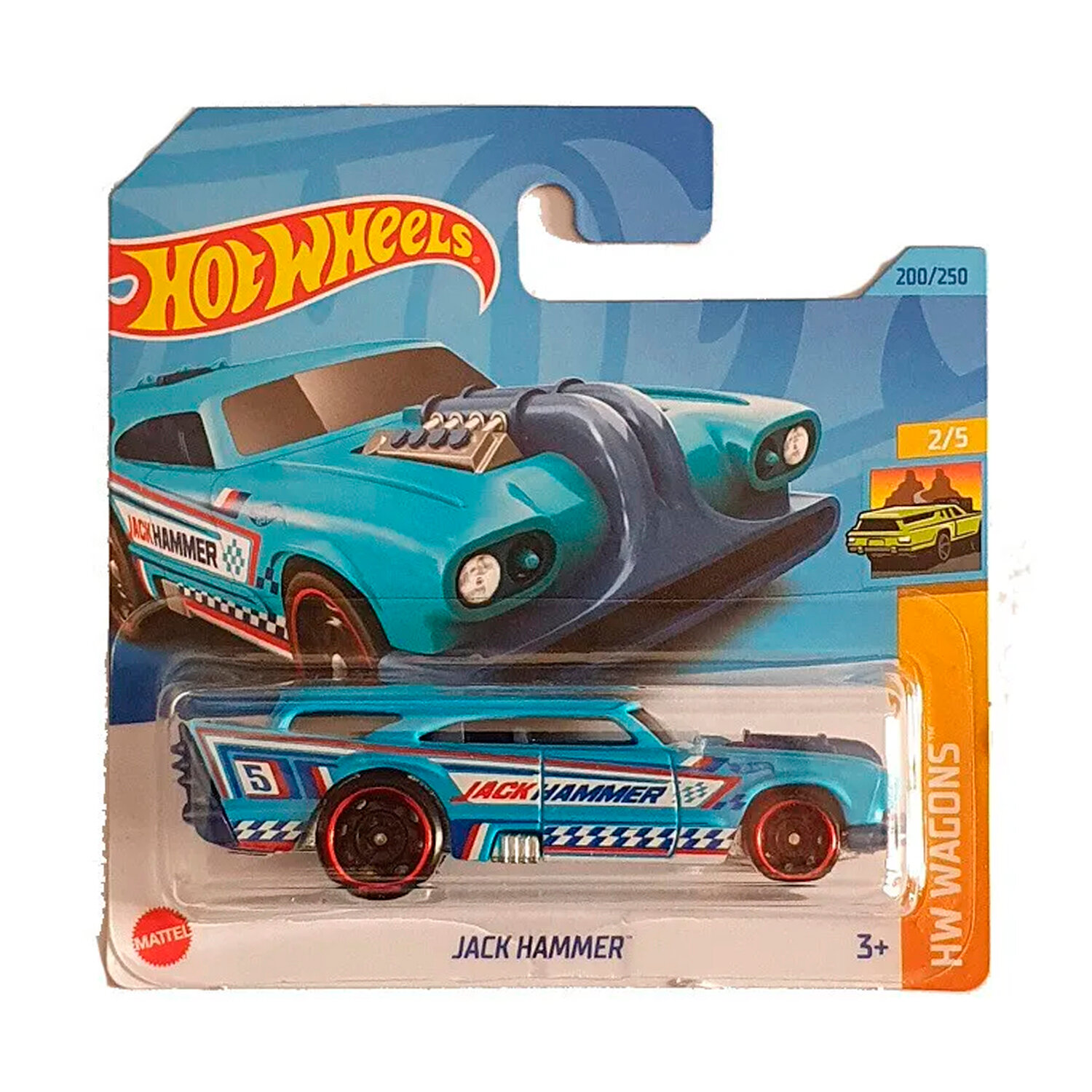 HKH71 Машинка игрушка Hot Wheels металлическая коллекционная Jack Hammer голубой