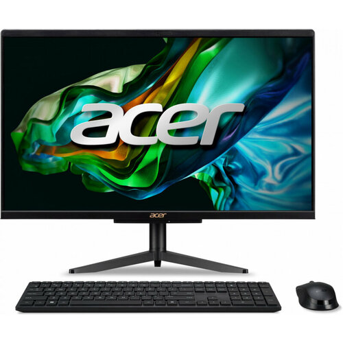 Acer Моноблок Acer Aspire C24-1610 DQ. BLBCD.001 (Intel N200-1.00ГГц, 8ГБ, 256ГБ SSD, UHDG, 1Гбит LAN, WiFi, BT, 23.8 1920x1080, без ОС) черный + мышь + клавиатура