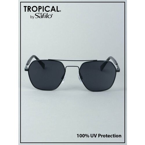фото Солнцезащитные очки tropical by safilo rocco, оправа: металл, с защитой от уф, для женщин, черный