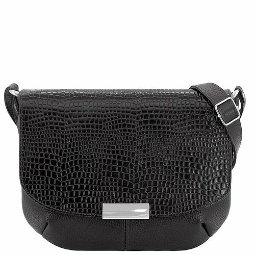 фото Сумка protege, фактура под рептилию, черный
