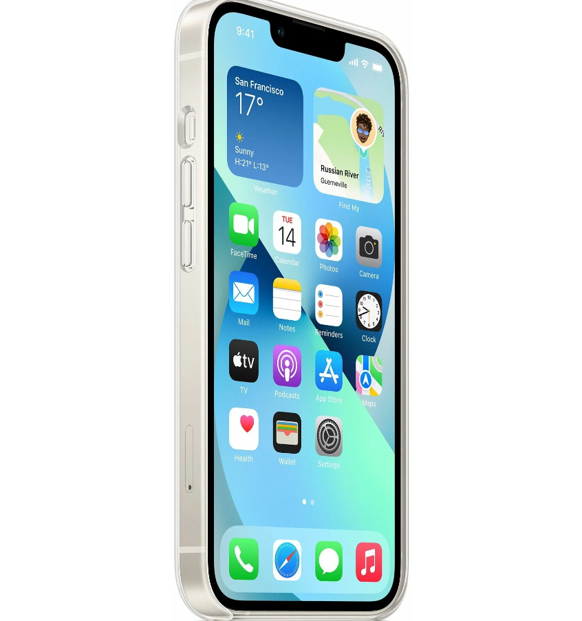 Прозрачный чехол MagSafe на iPhone 13/ Силиконовый для Айфон 13/Усиленный с защитой камеры, с магнитной зарядкой и экрана — фото 1