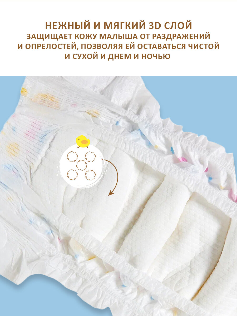 Подгузники для новорожденных JUNKO S 3- 6кг 72шт Quanzhou Tianjiao Lady & Babys Hygiene Supply - фото №20