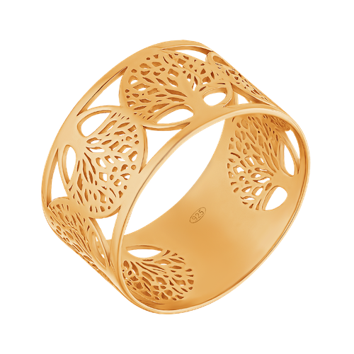 фото Кольцо ювелир карат, серебро, 925 проба, золочение, размер 18.5